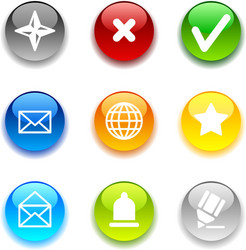 glossy buttons vector image