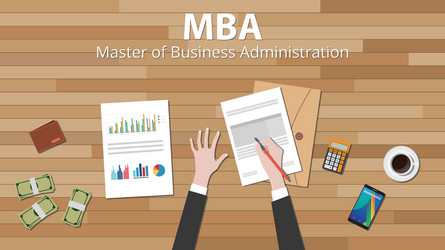 mba master business administration vector