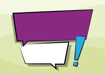 two colorful overlapping dialogue box drawing vector image