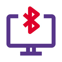 bluetooth option activated in desktop vector image