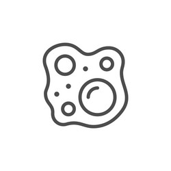 Bubbles and foam line outline icon vector