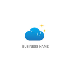 Cloud computing logo info emblems Royalty Free Vector Image