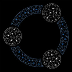 flare mesh wire frame share with spots vector image