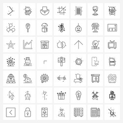 pixel perfect set 49 line icons such as file vector image