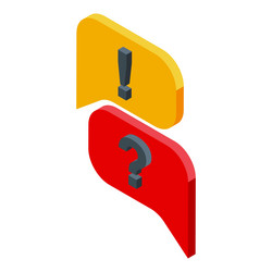 question and answer chat bubbles showing problem vector image