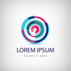 abstract colorful circle loop logo vector image
