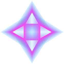 abstract neon element of lines and triangles vector image