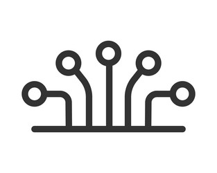 abstract tech icon depicting neural networks vector image
