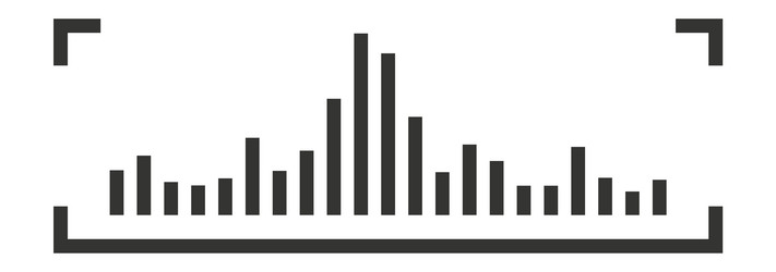 bar chart dashboard icon thin line frame vector