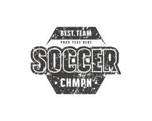hexagonal template emblem for soccer team Vector Image