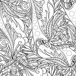 Seamless patterns with abstract waves and leaves vector