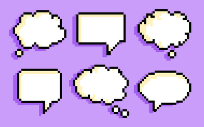 speech and thought bubbles of different shapes vector image