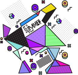 triangle geometric forms for summer events vector image