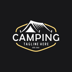vintage camping and outdoor adventure emblems Vector Image
