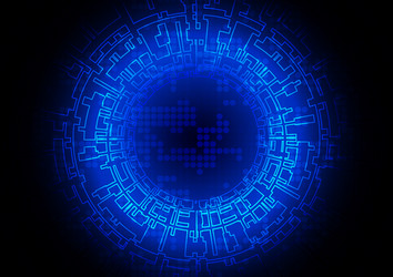 circuit technology background with hi-tech vector image