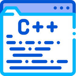 coding development language thin line icon vector image