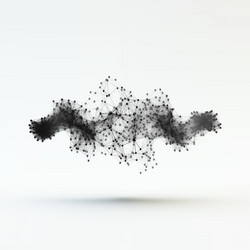 connection structure wireframe vector image
