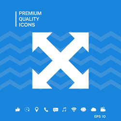 extend resize enlarge icon vector image