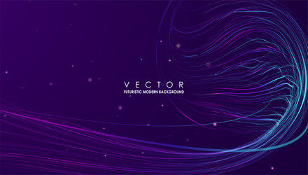 lines and particles dynamic flow vector image