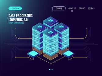 proxy and vpn technology virtual server room vector