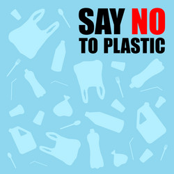 Say no to plastic problem pollution Royalty Free Vector