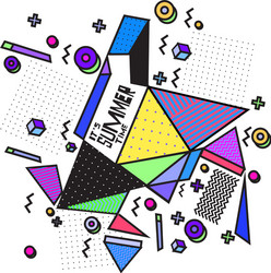 triangle geometric forms for summer events vector image
