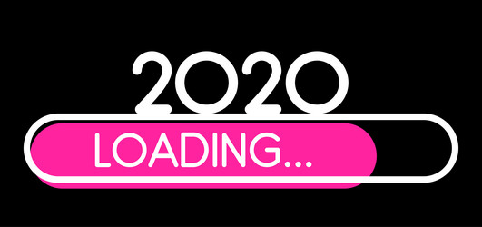 Loading 2020 new year pink creative festive banner vector