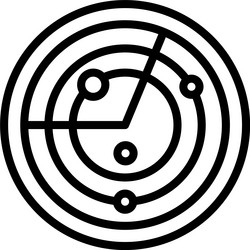 radar icon location map and navigation vector image