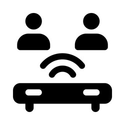 wifi connection with multiple user been shared vector image