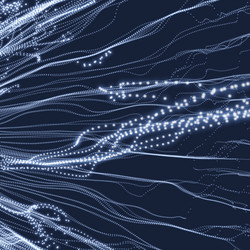 Abstract 3D Wave Grid vector image