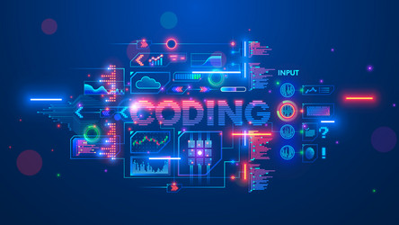 AI & Coding Course - Neural Network vector image