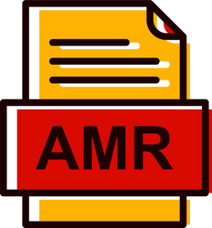 amr file document icon vector