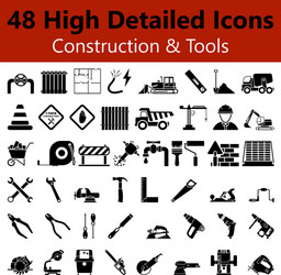 construction and tools smooth icons vector