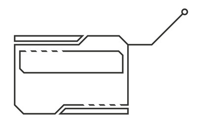 digital frame panel hud callout title interface vector image