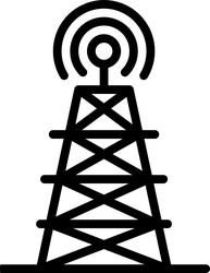 signal tower icon location map and navigation vector image