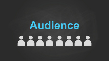 audience text concept with user icon symbol vector image