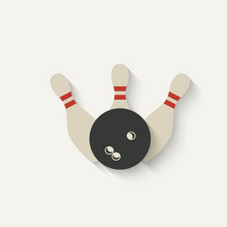 Bowling sport icon vector