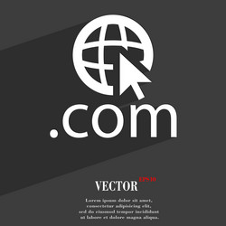 domain com icon symbol flat modern web design vector image