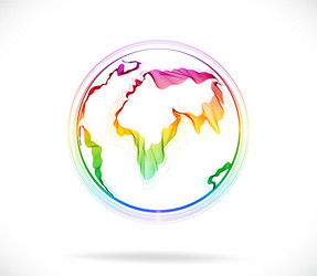 Globe color abstract vector