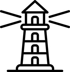 lighthouse icon location map and navigation vector image