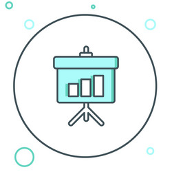 Presentation Board with Chart & Graph vector image