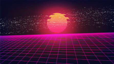 Sunset Synthwave Vector Images (over 750)