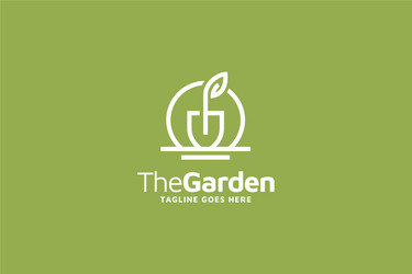 Floral Garden & Plant Logo Vector Image