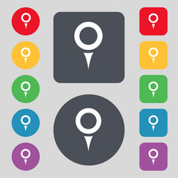 map pointer gps location icon sign a set of 12 vector image