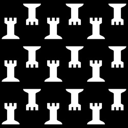 seamless pattern with chess rook endless vector image