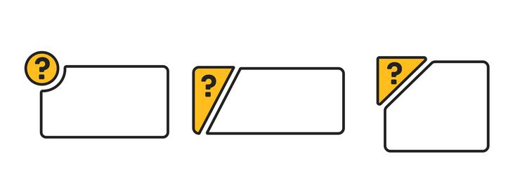 warning question empty message with yellow edge vector image