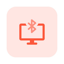 bluetooth option activated in desktop vector image