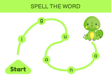maze for kids spelling word game template learn vector image