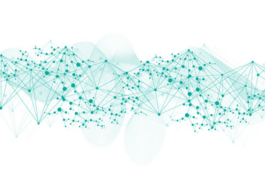 structure molecule and communication dna atom vector image