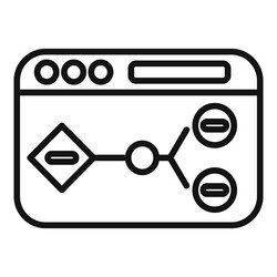 web scheme api icon outline interface vector image